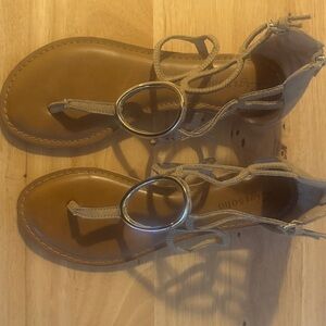 Zigi Soho Tan Sandals with Gold Accents